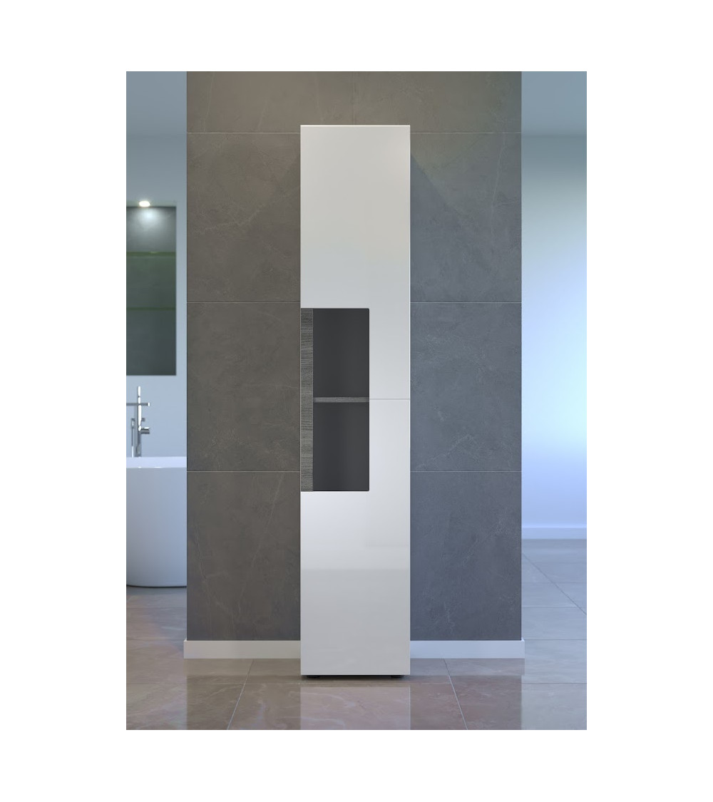Conjunto de baño PURE: mueble con lavabo 60 x 63 x 32 cm + 2 columnas +  espejo