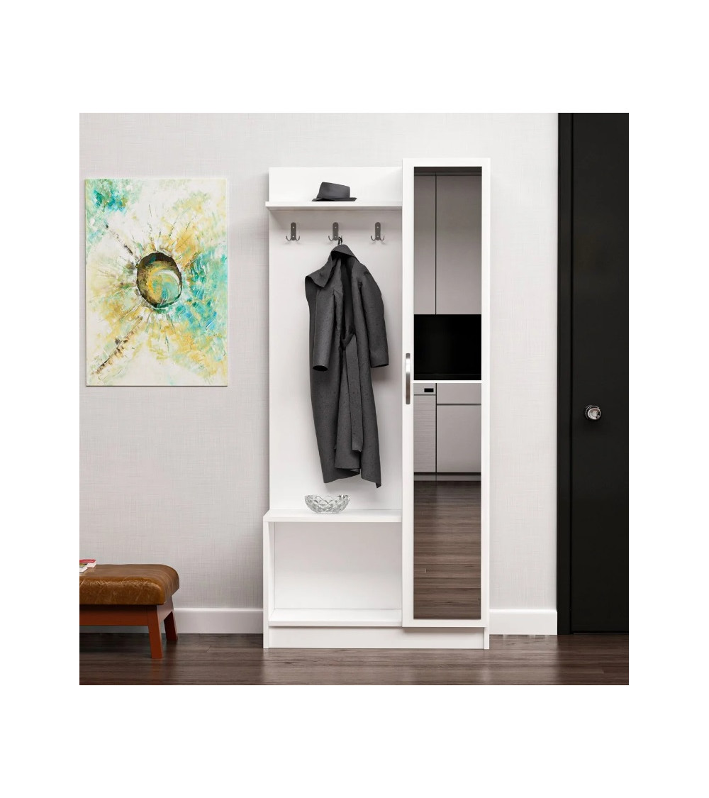 Mueble recibidor ORION 80 cm blanco