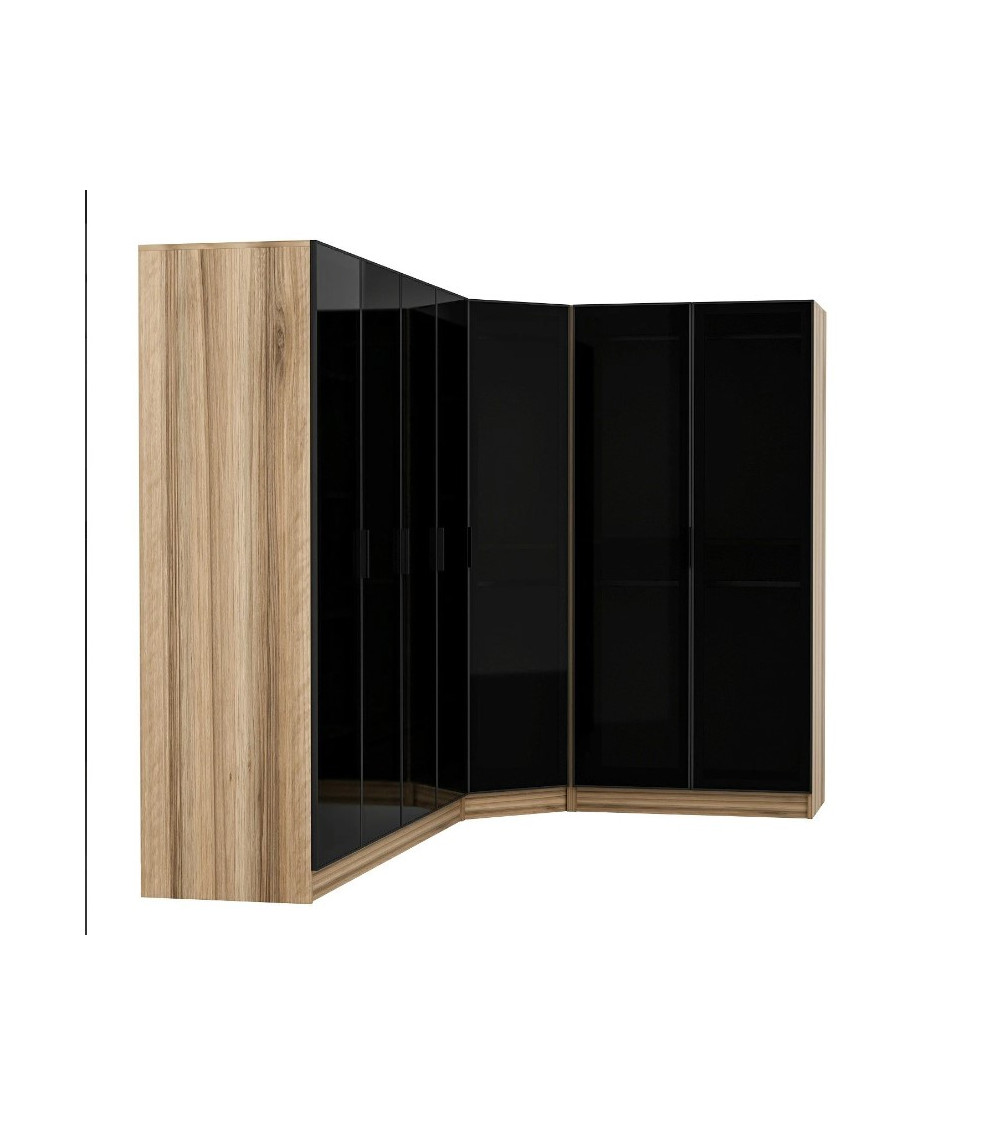 Armoire d'angle dressing anthracite 440x210x52