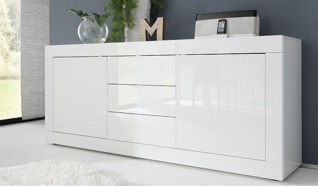 Aparador 3 puertas blanco brillo ❤️ 129,00€