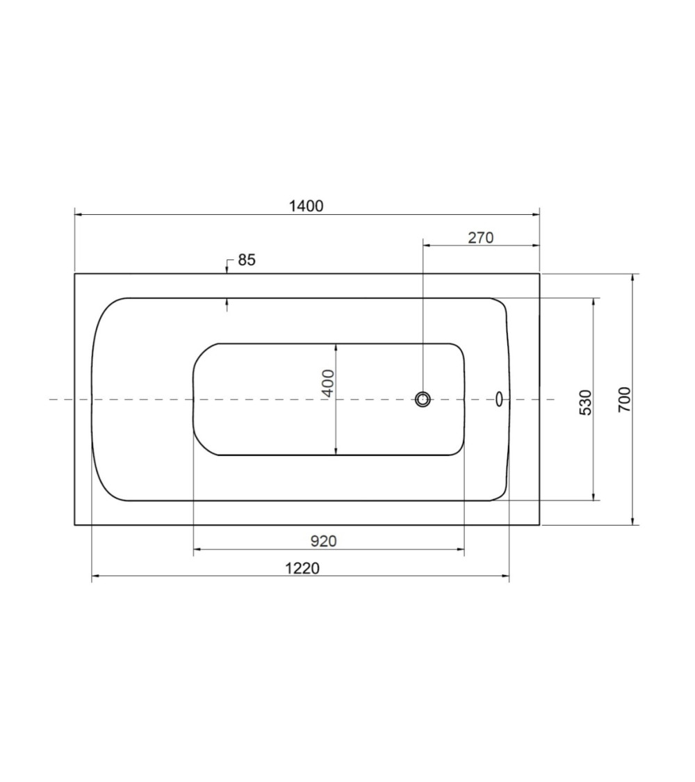 Baignoire VENETO avec tablier noir