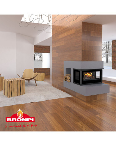 Insert cheminée à bois PARIS 90-3C VISION - 14KW