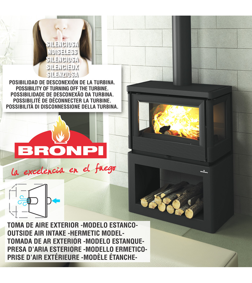 Poêle à bois en fonte VERSALLES - 13KW