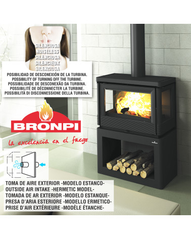 Poêle à bois en fonte VERSALLES - 13KW