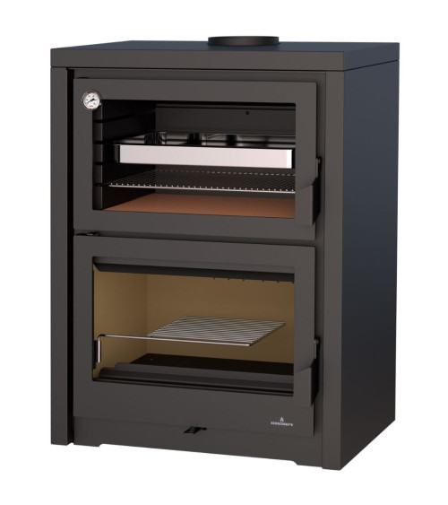 Poêle à bois + four Vulcano - 17kw