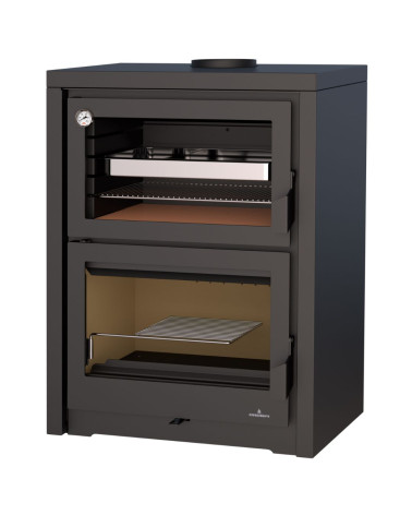 Poêle à bois + four Vulcano - 17kw