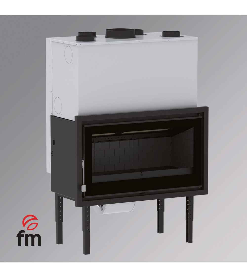 Poêle à bois double face avec bûcher - 19 KW