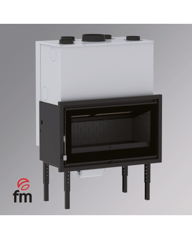 Poêle à bois double face avec bûcher - 19 KW