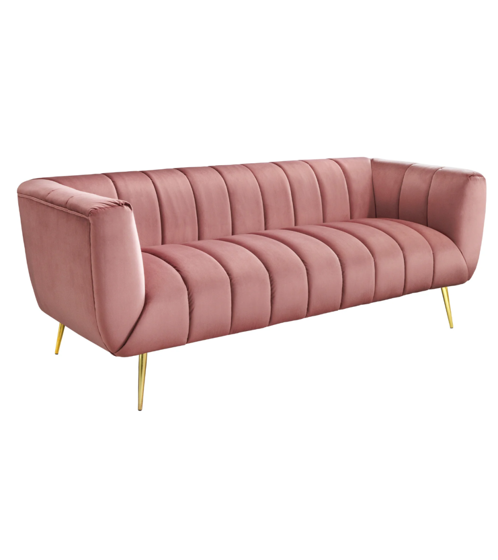 Canapé NOBLESSE rose poudré - 225 cm