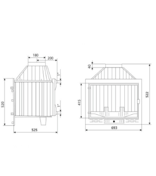 Insert Cheminée FG20 WATER CLAPET