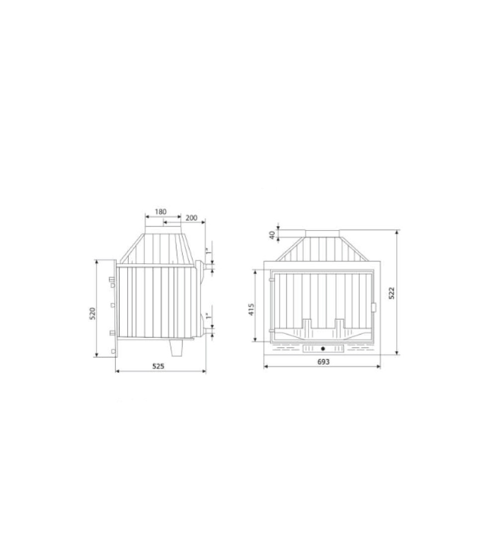 Insert Cheminée FG20 WATER CLAPET Insert Cheminée FG20 WATER CLAPET