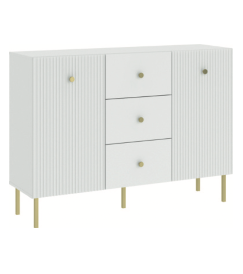 Buffet VIENA 3 tiroirs, 2 portes Blanc