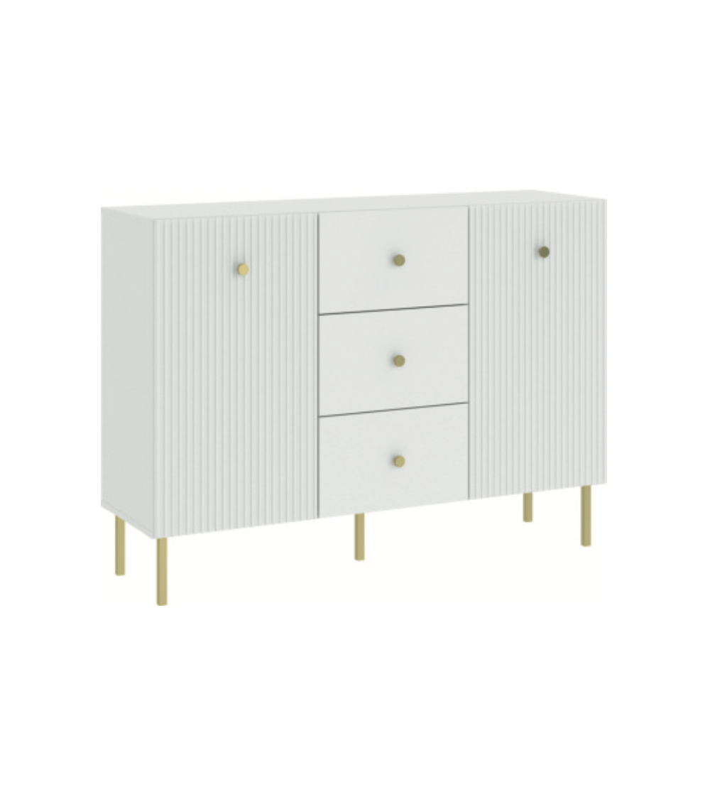 Buffet VIENA 3 tiroirs, 2 portes Blanc