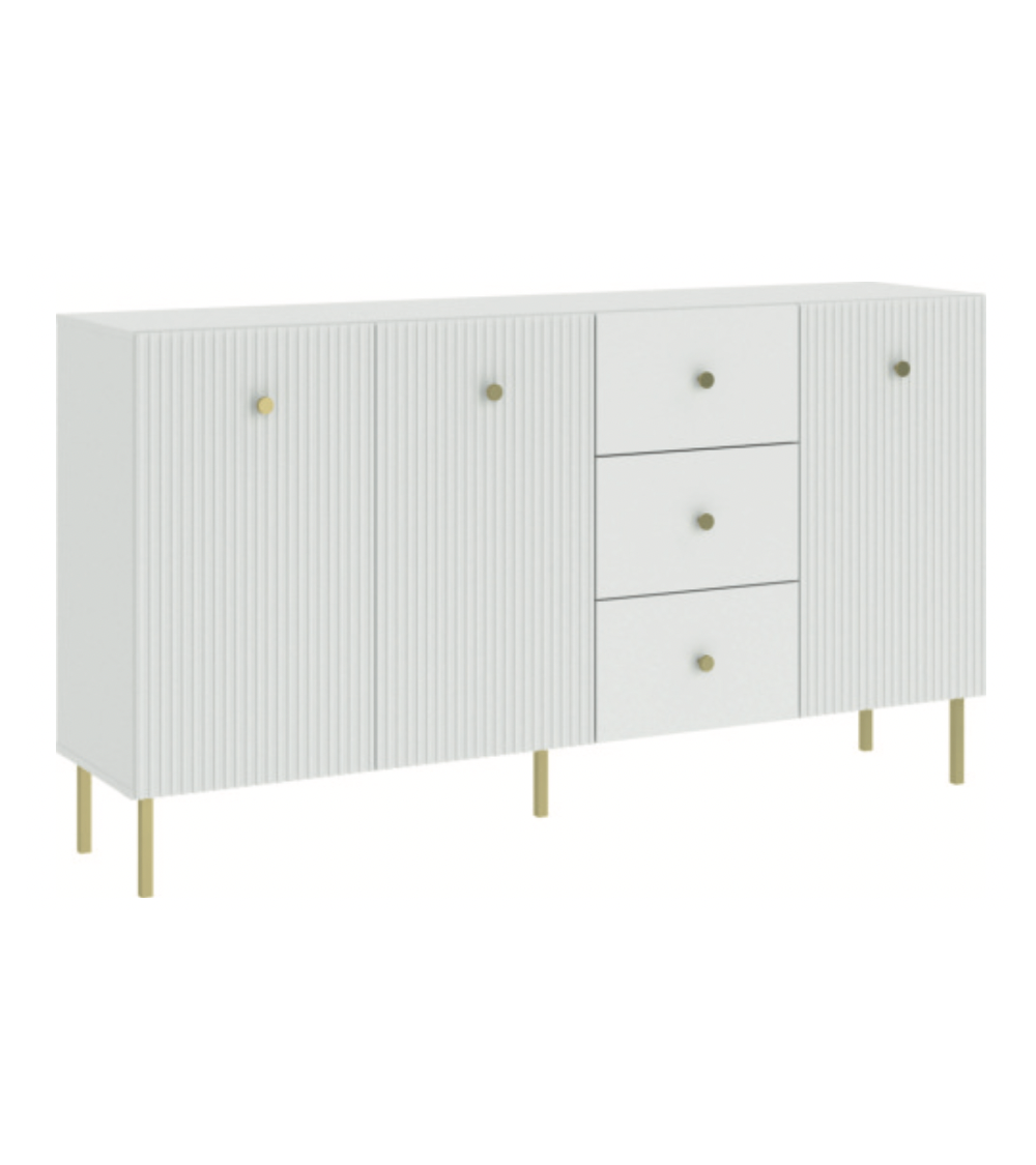 Buffet VIENA 3 tiroirs, 3 portes Blanc Buffet VIENA 3 tiroirs, 3 portes Blanc