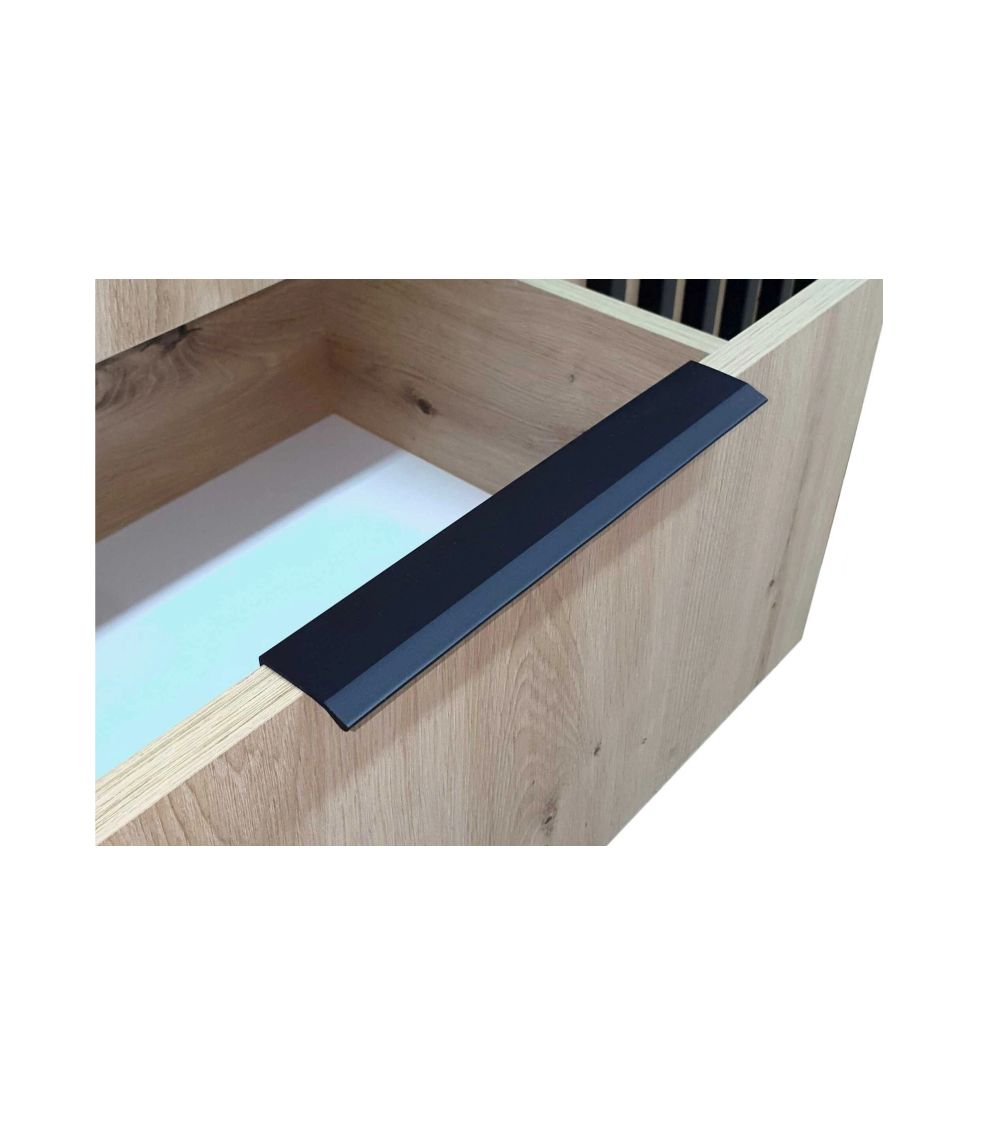 Armoire 2 portes MELODIE 105 cm anthracite avec miroir Armoire 2 portes MELODIE 105 cm anthracite avec miroir
