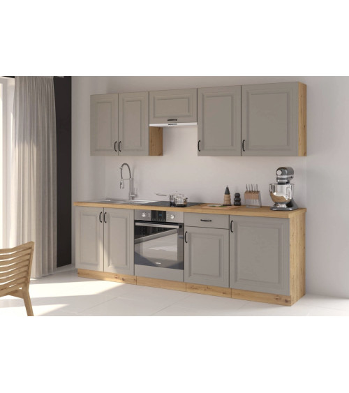 Cuisine Delos beige gris et...