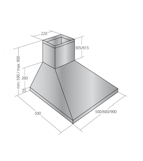 Hotte aspirante CLAMIK 60 cm