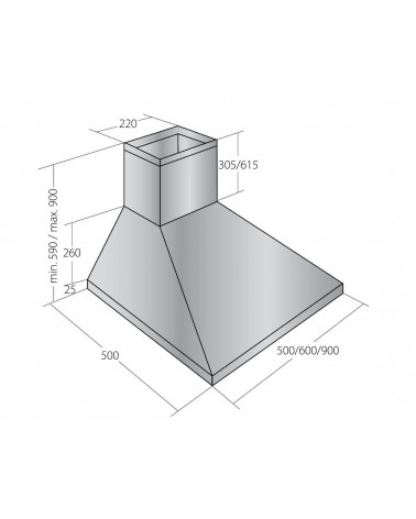 Hotte aspirante CLAMIK 60 cm