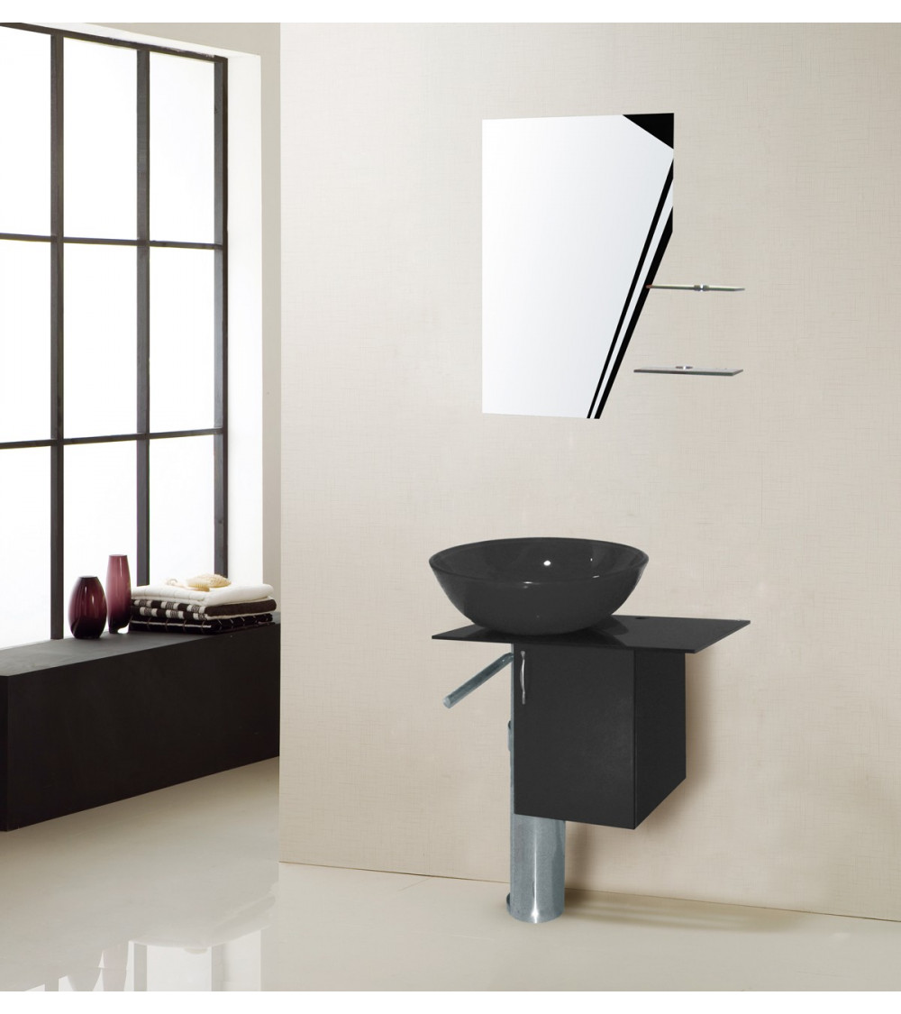 Ensemble de salle de bain MANRESA, noir Ensemble de salle de bain MANRESA, noir