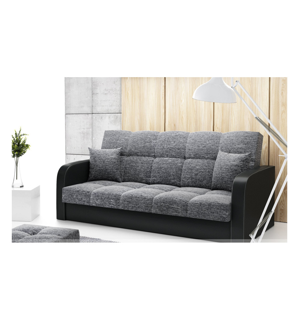 canapé convertible hewlet gris foncé