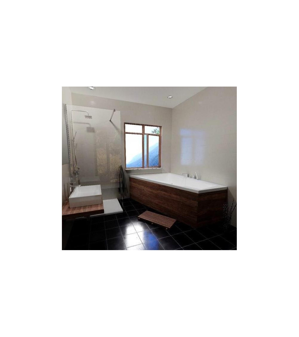 Baignoire d'angle DOPPIO 180x130 cm version Droite