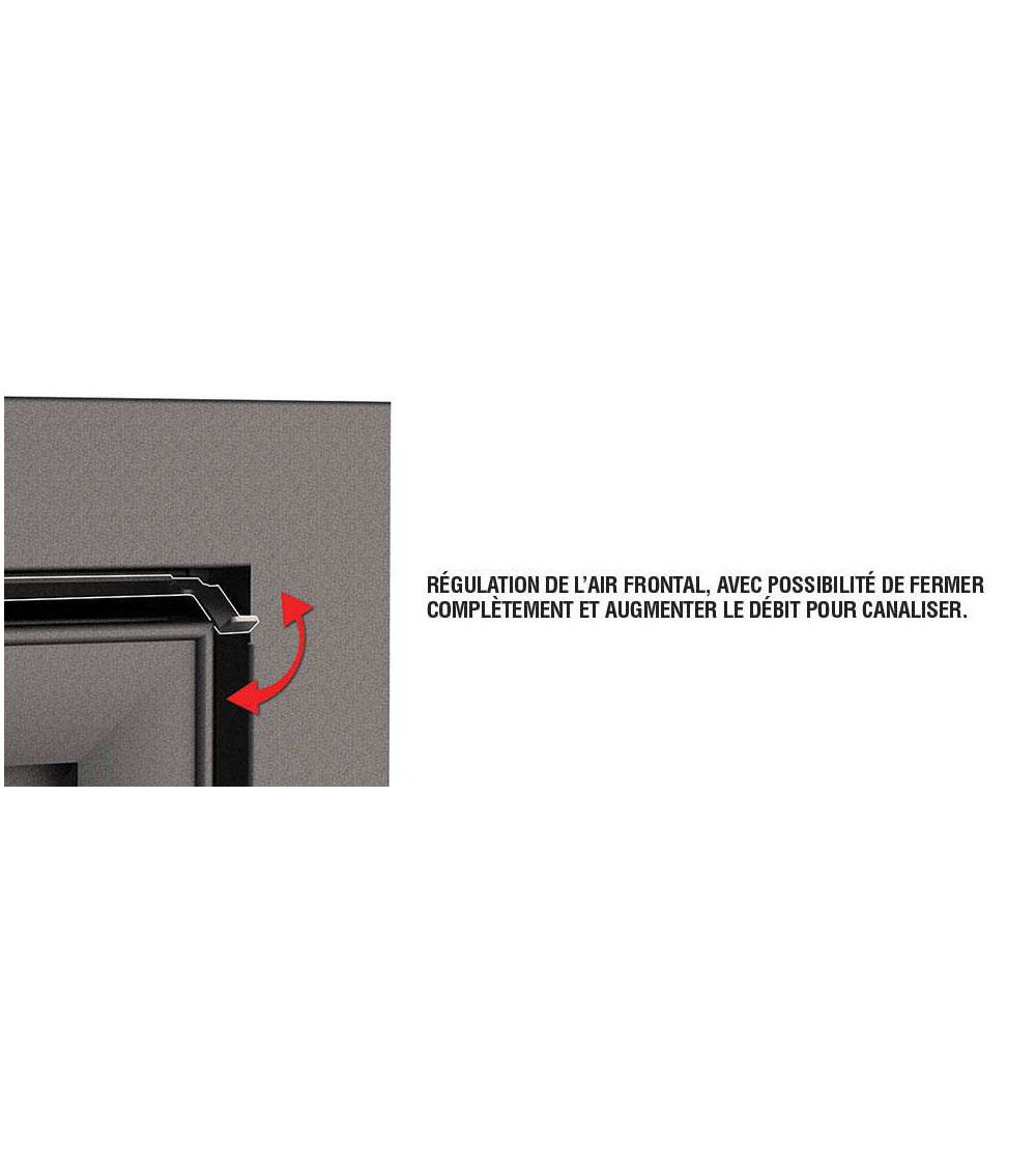 Insert cheminée à bois Holguin avec turbine 17,5 kW 2 vitres droite Insert cheminée à bois Holguin avec turbine 17,5 kW 2 vitres droite