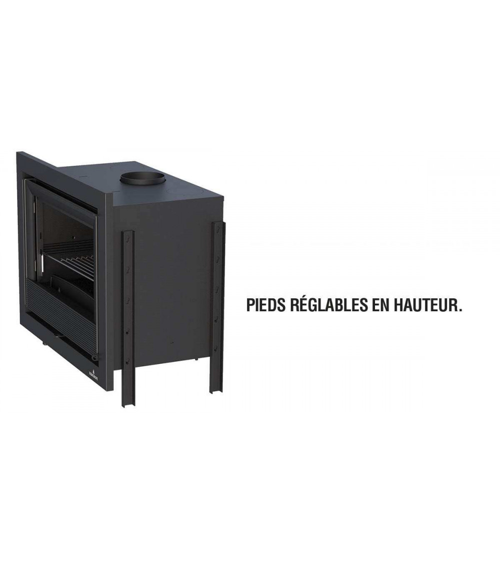 Insert cheminée à bois Holguin avec turbine 11,5 kW 2 vitres gauche