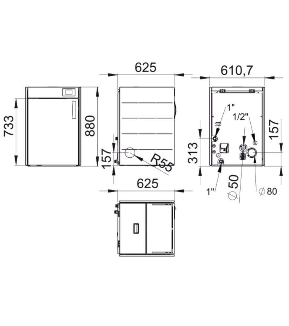 Chaudière compacte à pellets 16 kW Chaudière compacte à pellets 16 kW