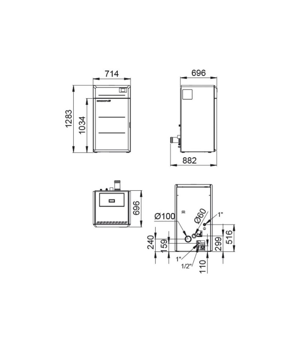 Chaudière à pellets ZADAR 27 kW Chaudière à pellets ZADAR 27 kW