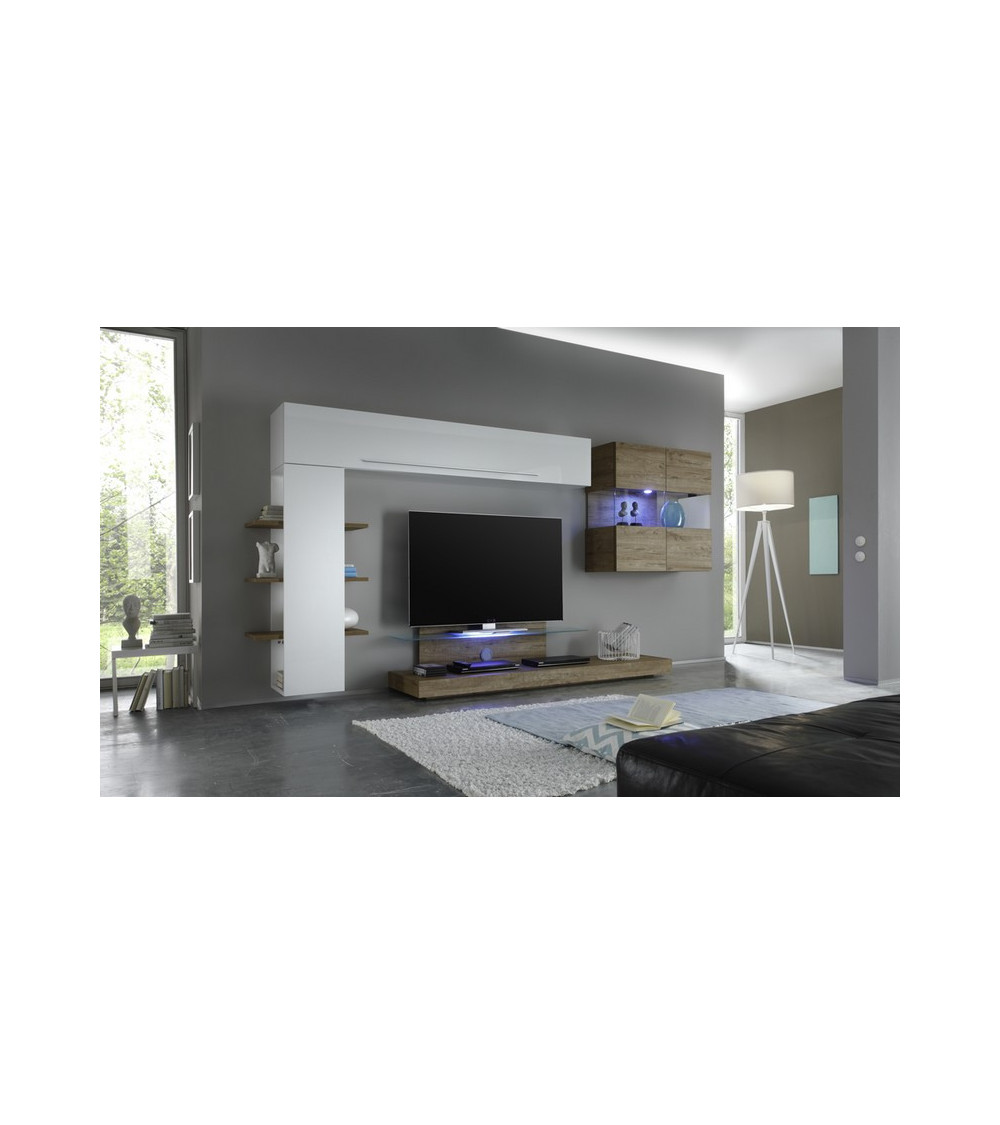 Ensemble meuble tv CESANO miel 342 cm