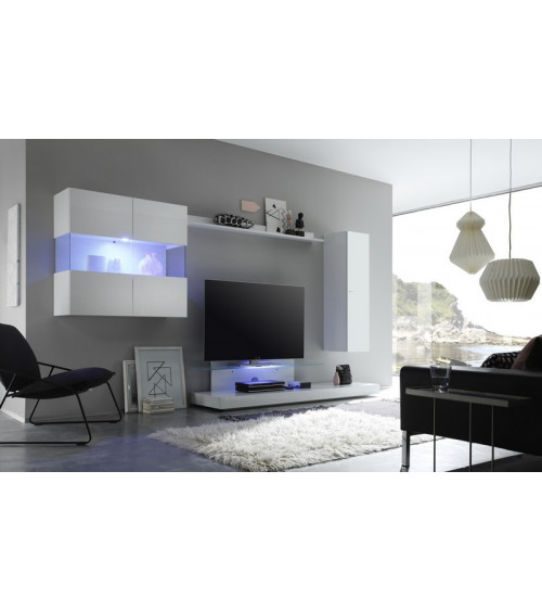 Ensemble meuble tv CESANO Blanc 340 cm