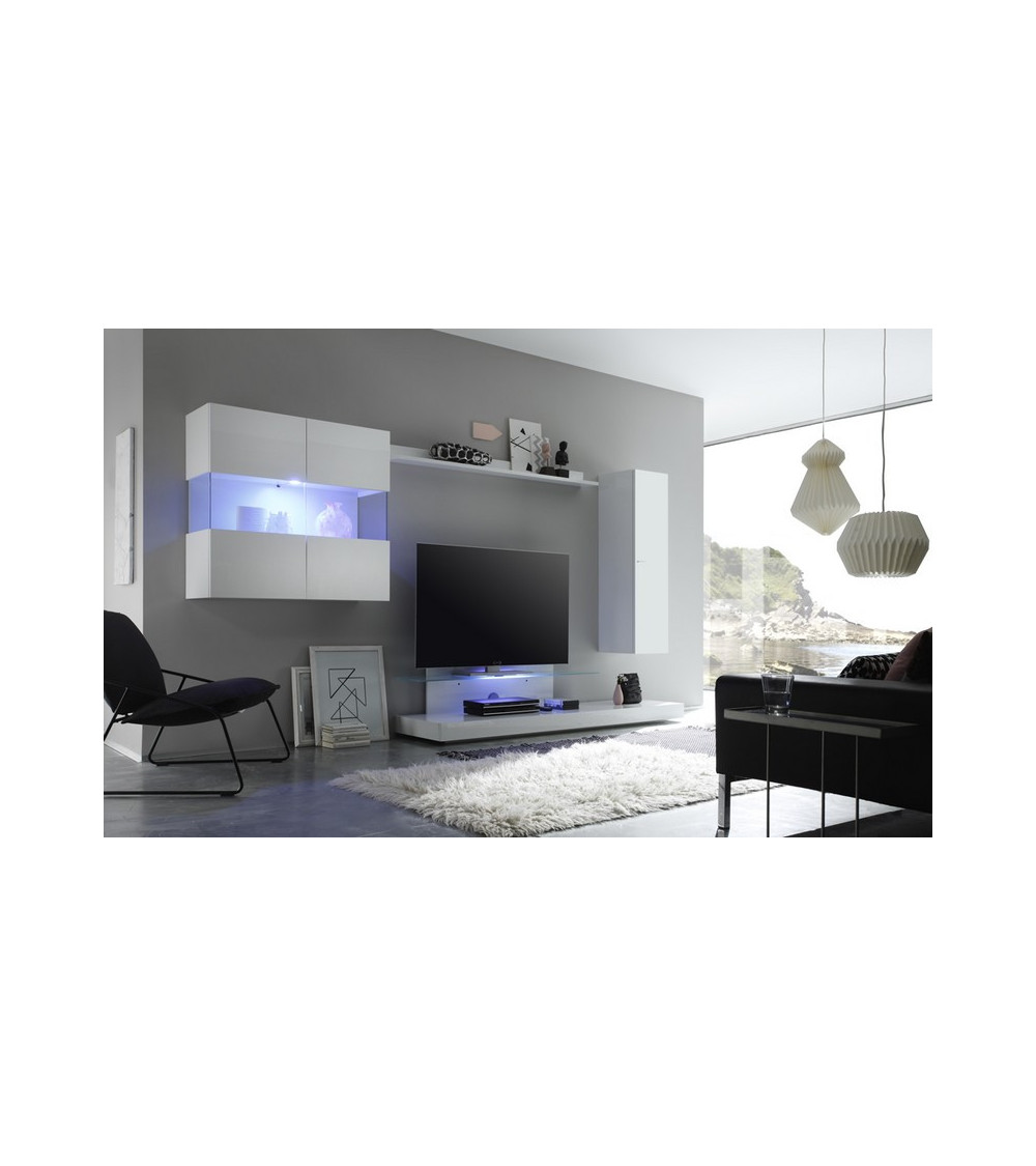 Ensemble meuble tv CESANO Blanc 340 cm