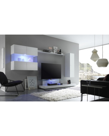 Ensemble meuble tv CESANO Blanc 340 cm