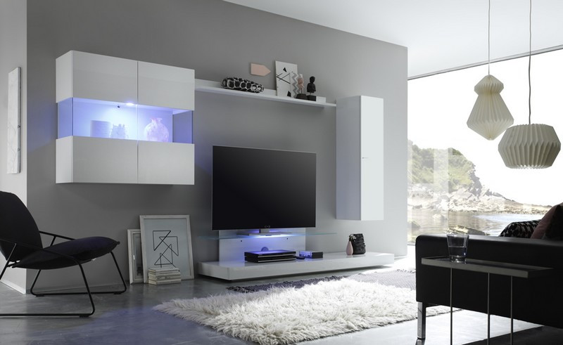 Conjunto mueble TV LUPIN 140 cm nogal