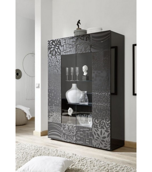 Vitrine 2 portes MIREL noir 