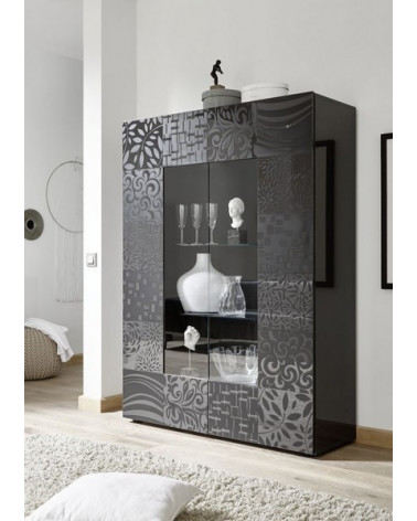 Vitrine 2 portes MIREL noir 