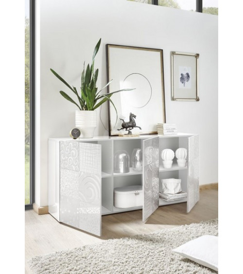 Buffet 3 portes MIREL Blanc