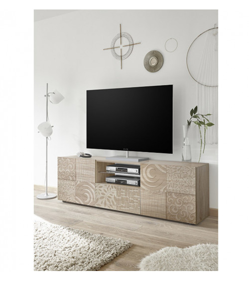 Home deco Factory - Hd7145 - Meuble TV Rangement Tiroir Scandinave Bois -  Blanc - Gris Anthracite : : Cuisine et Maison