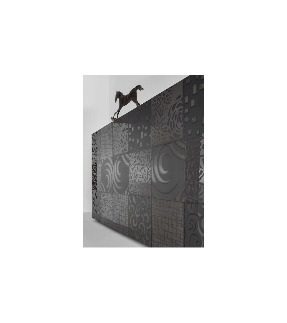 Buffet haut MIREL 2 portes en noir 