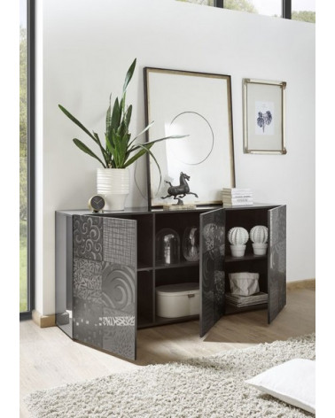 Buffet 3 portes MIREL noir