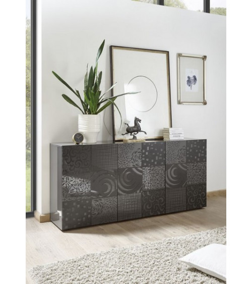 Buffet 3 portes MIREL noir