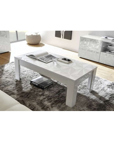Table basse LUTHER 122x45x65 cm Blanc