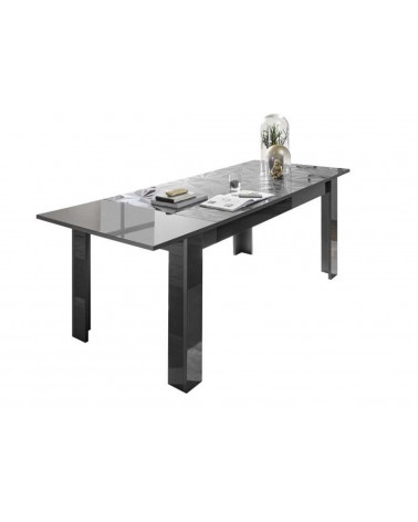 Table à manger extensible LUTHER anthracite 137-185x79x90 cm