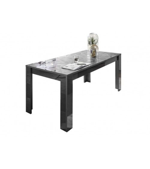 Table à manger extensible LUTHER anthracite 137-185x79x90 cm