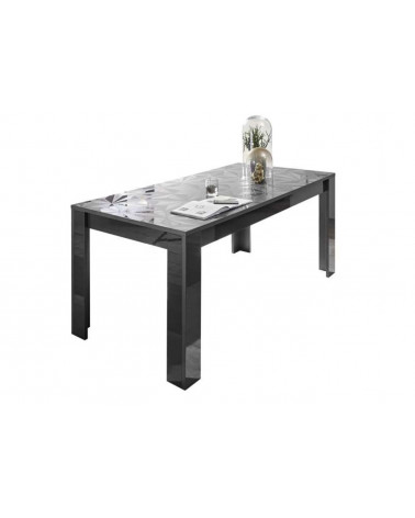 Table à manger extensible LUTHER anthracite 137-185x79x90 cm