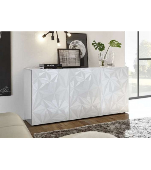 Buffet LUTHER en blanc 3 portes 181x84x42 cm