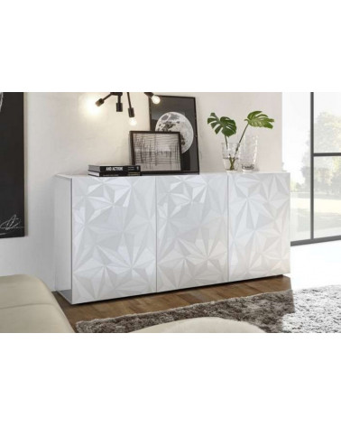 Buffet LUTHER en blanc 3 portes 181x84x42 cm