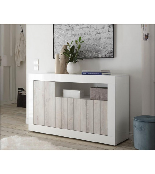 Buffet SAMANTHA 3 portes et une niche 138x86 cm 