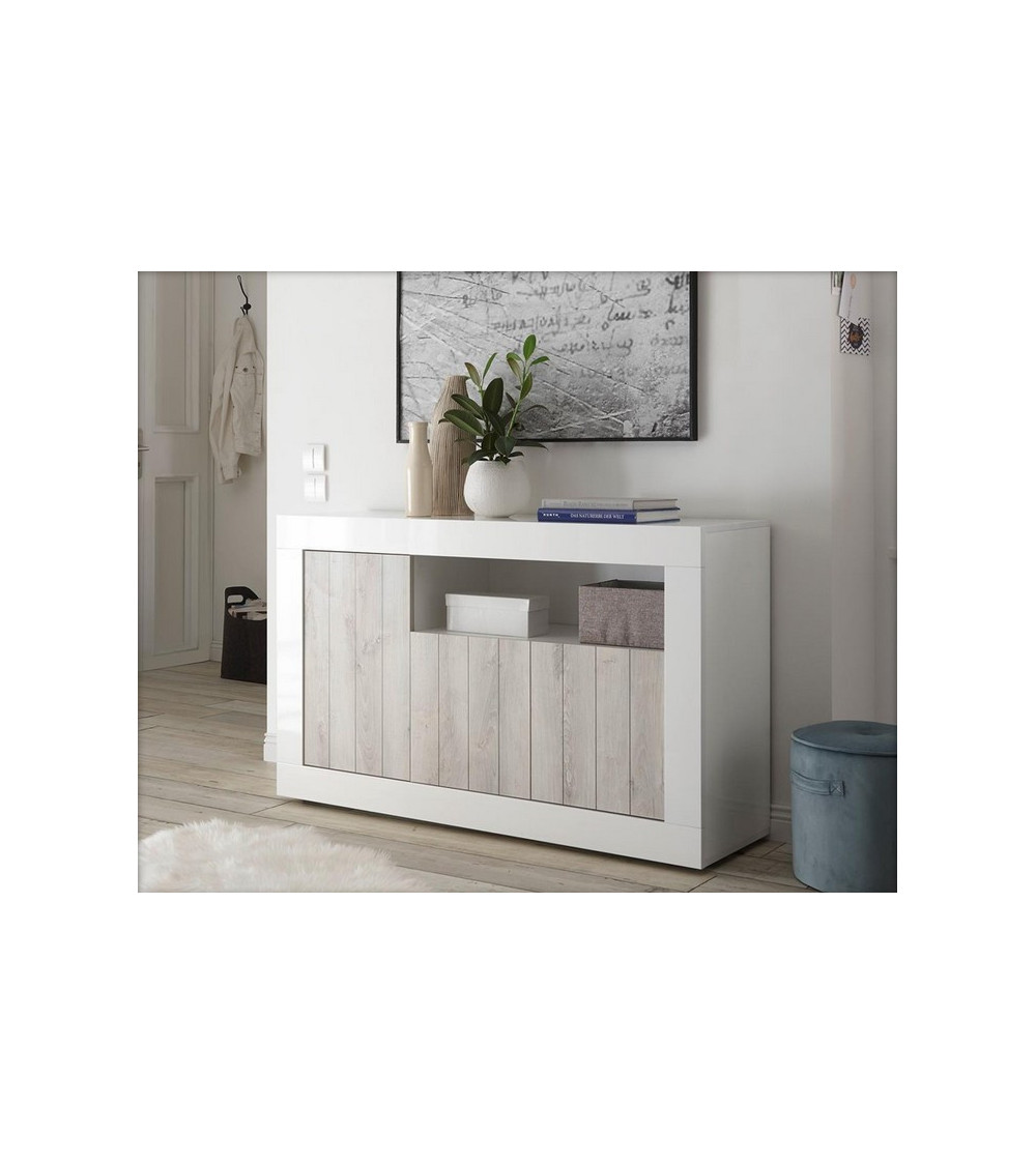 Buffet SAMANTHA 3 portes et une niche 138x86 cm 