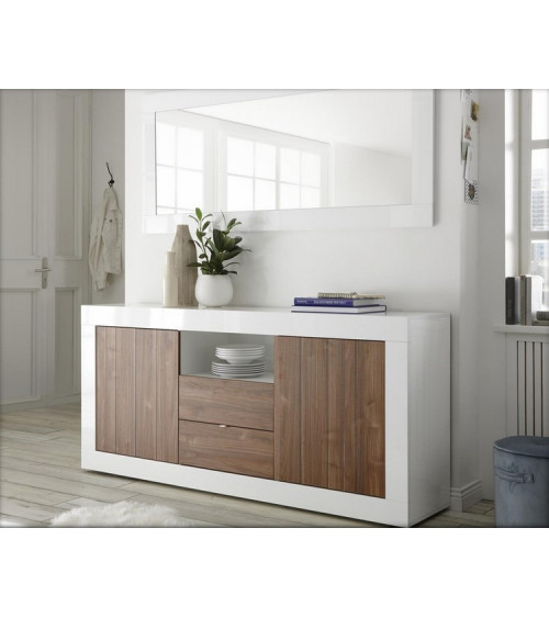 Buffet 2 portes 2 tiroirs SAMANTHA 184x86 cm noyer
